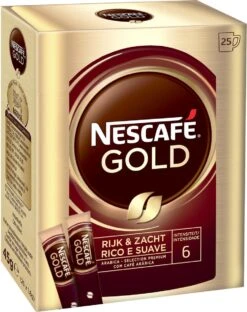 Nescafé Gold Oploskoffie - 6 Doosjes à 25 Zakjes -Koffie Verkoop Winkel 949x1200