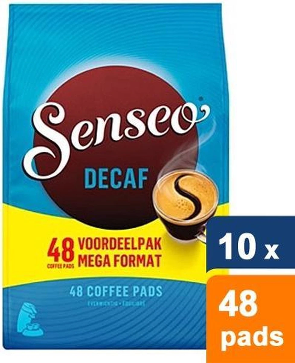 Senseo Decaf Koffiepads - 10 X 48 Stuks 1 Senseo Decaf Koffiepads - 10 X 48 Stuks